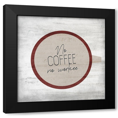 Coffee 3 Black Modern Wood Framed Art Print with Double Matting by Kimberly, Allen