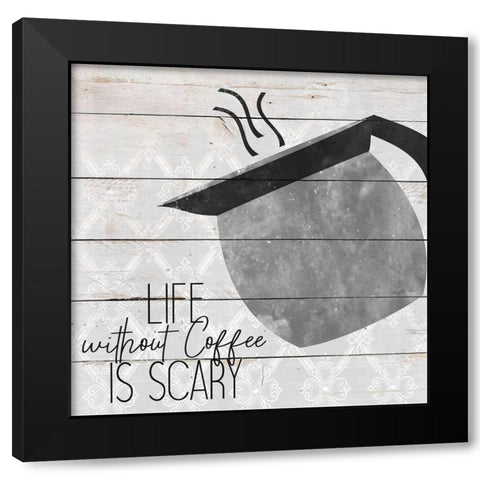 Coffee Life 2 Black Modern Wood Framed Art Print with Double Matting by Kimberly, Allen