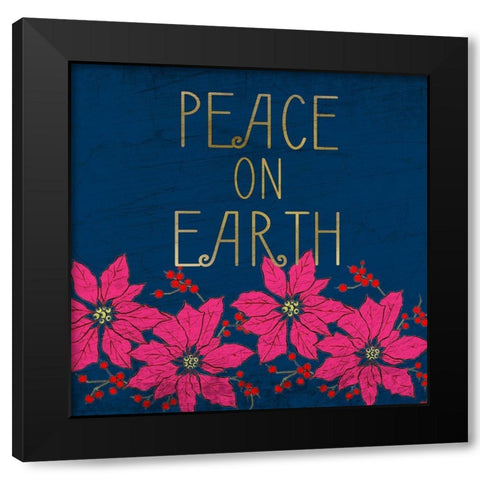 Peace on Earth Black Modern Wood Framed Art Print by Kimberly, Allen