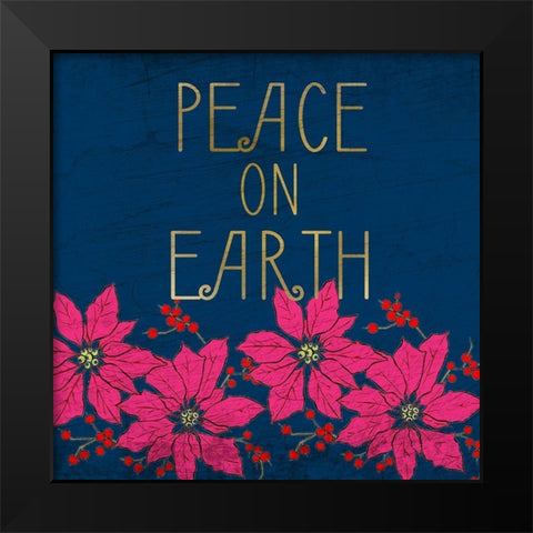 Peace on Earth Black Modern Wood Framed Art Print by Kimberly, Allen