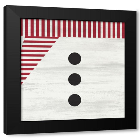 Snowman Shirt Black Modern Wood Framed Art Print by Kimberly, Allen
