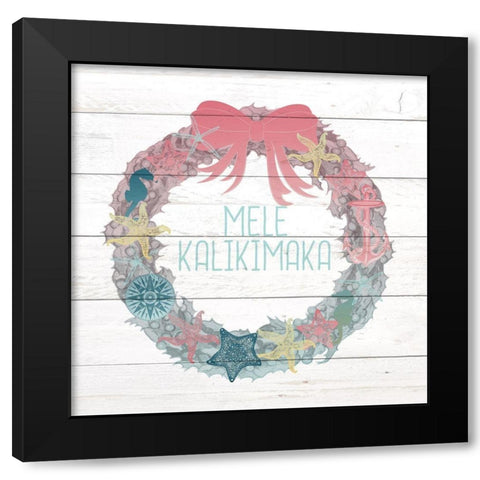 MELE KALIKIMAKA Black Modern Wood Framed Art Print by Kimberly, Allen