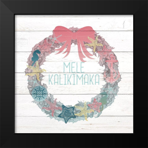 MELE KALIKIMAKA Black Modern Wood Framed Art Print by Kimberly, Allen