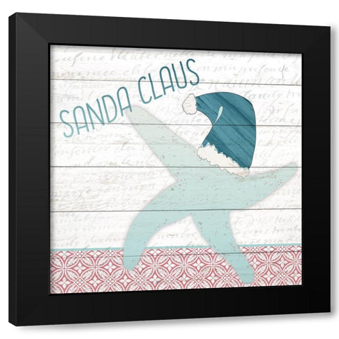 Sanda Claus Black Modern Wood Framed Art Print with Double Matting by Kimberly, Allen