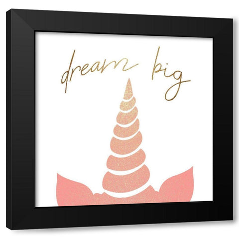 Dream Unicorn Black Modern Wood Framed Art Print by Kimberly, Allen