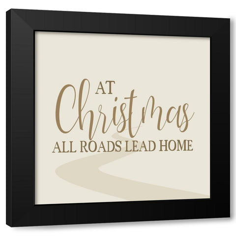 At Christmas Black Modern Wood Framed Art Print with Double Matting by Kimberly, Allen