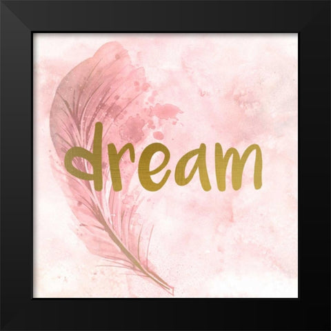 Feathered Dream Black Modern Wood Framed Art Print by Allen, Kimberly