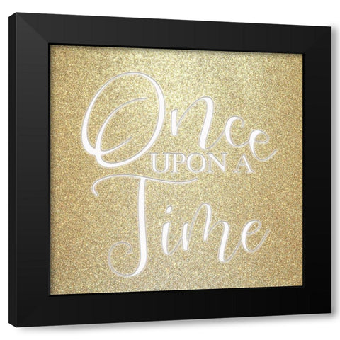 Once Upon A Time Black Modern Wood Framed Art Print by Kimberly, Allen