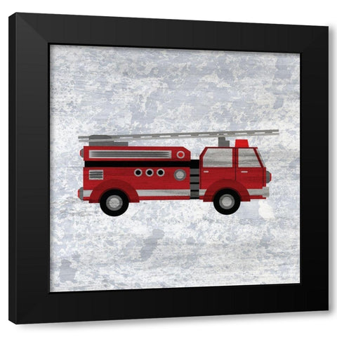 Red 1 Black Modern Wood Framed Art Print with Double Matting by Kimberly, Allen