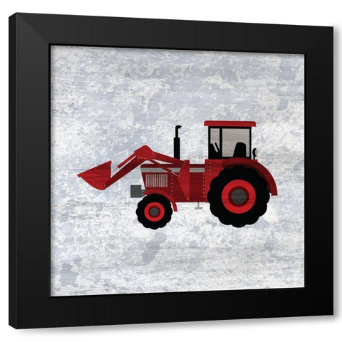 Red 3 Black Modern Wood Framed Art Print by Kimberly, Allen