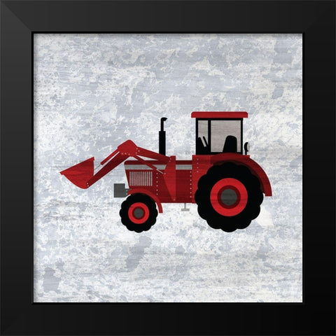Red 3 Black Modern Wood Framed Art Print by Kimberly, Allen
