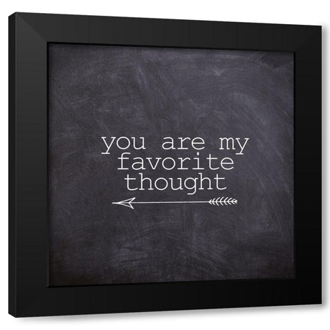 My Favorite Thought Black Modern Wood Framed Art Print with Double Matting by Kimberly, Allen