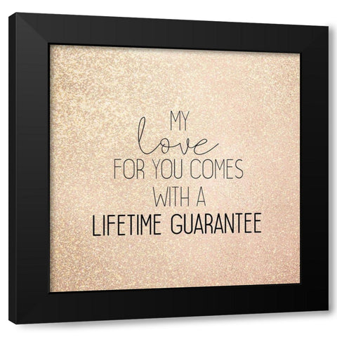 My Love Black Modern Wood Framed Art Print by Kimberly, Allen