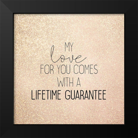 My Love Black Modern Wood Framed Art Print by Kimberly, Allen