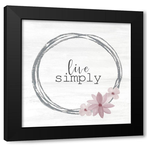 Wildflower Hope 6 Black Modern Wood Framed Art Print with Double Matting by Kimberly, Allen