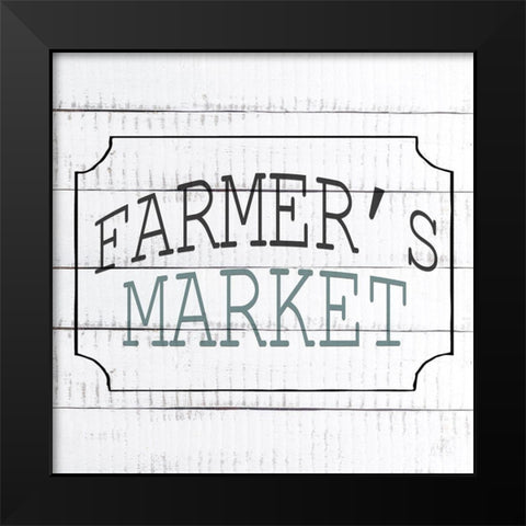 Farmers Market Black Modern Wood Framed Art Print by Kimberly, Allen