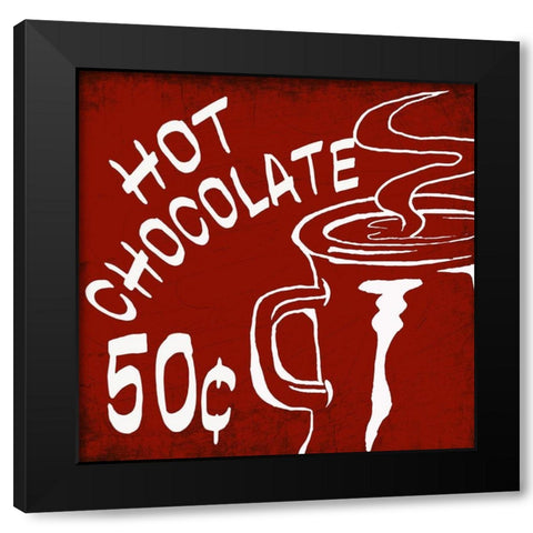 Hot Chocolate Black Modern Wood Framed Art Print by Kimberly, Allen