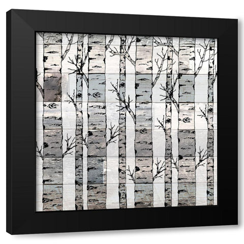 Aspen Walk Black Modern Wood Framed Art Print with Double Matting by Kimberly, Allen