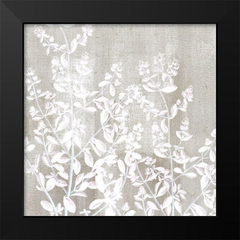 Neutral Botanical Square 1 Black Modern Wood Framed Art Print by Kimberly, Allen