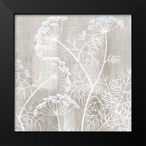 Neutral Botanical Square 3 Black Modern Wood Framed Art Print by Kimberly, Allen
