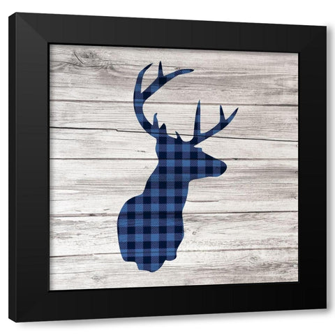 Bucks 1 Black Modern Wood Framed Art Print with Double Matting by Kimberly, Allen