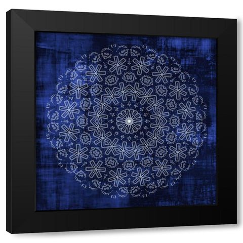 Indigo Mandala 1 Black Modern Wood Framed Art Print by Allen, Kimberly