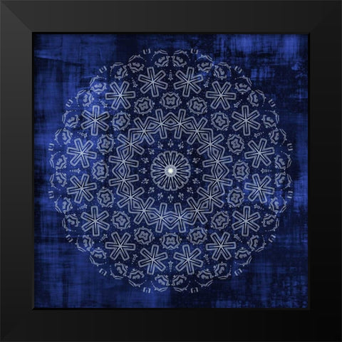 Indigo Mandala 1 Black Modern Wood Framed Art Print by Allen, Kimberly