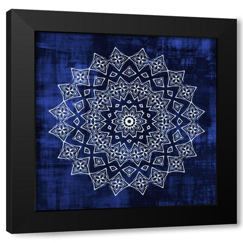 Indigo Mandala 2 Black Modern Wood Framed Art Print by Allen, Kimberly