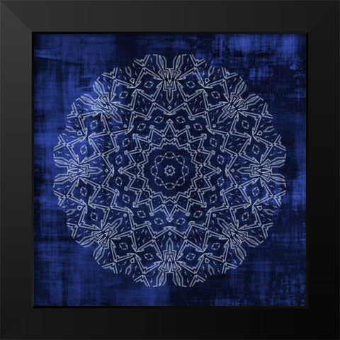 Indigo Mandala 3 Black Modern Wood Framed Art Print by Allen, Kimberly