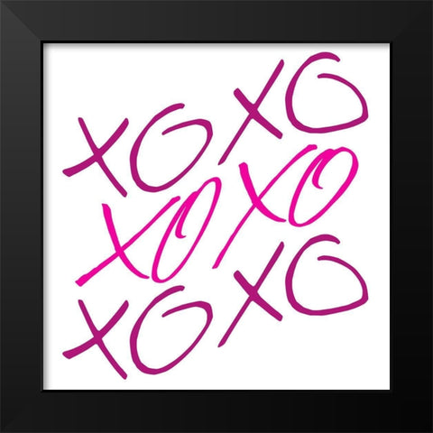 XOXO 1 Black Modern Wood Framed Art Print by Allen, Kimberly