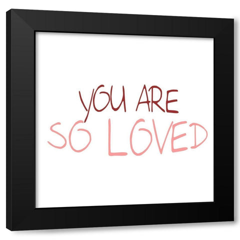 XOXO 3 Black Modern Wood Framed Art Print by Kimberly, Allen