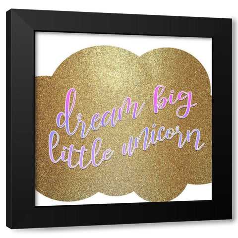 Little Unicorn 2 Black Modern Wood Framed Art Print with Double Matting by Kimberly, Allen