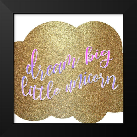 Little Unicorn 2 Black Modern Wood Framed Art Print by Kimberly, Allen