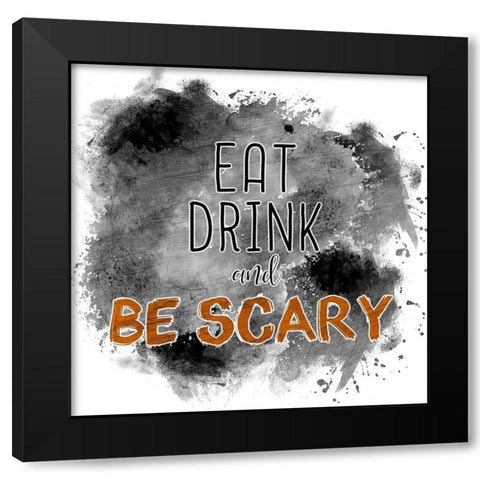 Eat Drink Black Modern Wood Framed Art Print with Double Matting by Kimberly, Allen