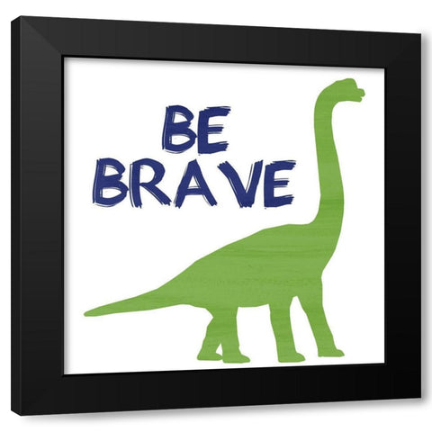 Brave Dino 1 Black Modern Wood Framed Art Print by Kimberly, Allen