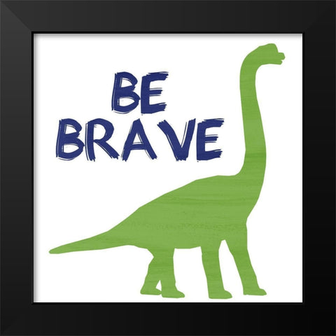 Brave Dino 1 Black Modern Wood Framed Art Print by Kimberly, Allen