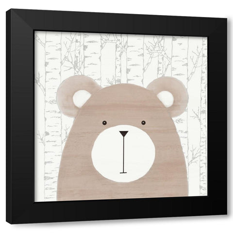 Woodland Friends 1 Black Modern Wood Framed Art Print by Kimberly, Allen