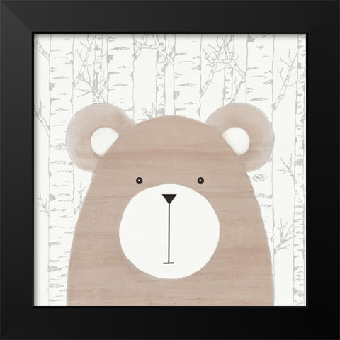 Woodland Friends 1 Black Modern Wood Framed Art Print by Kimberly, Allen