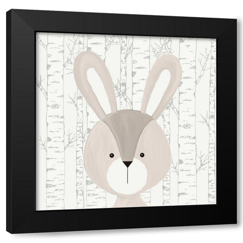 Woodland Friends 3 Black Modern Wood Framed Art Print with Double Matting by Kimberly, Allen