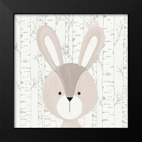 Woodland Friends 3 Black Modern Wood Framed Art Print by Kimberly, Allen