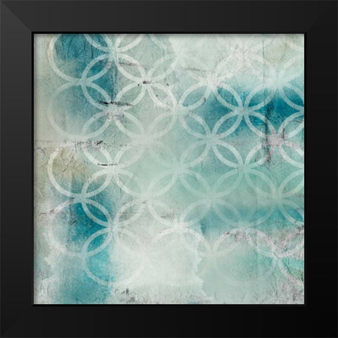 Teal Geo 1 Black Modern Wood Framed Art Print by Allen, Kimberly