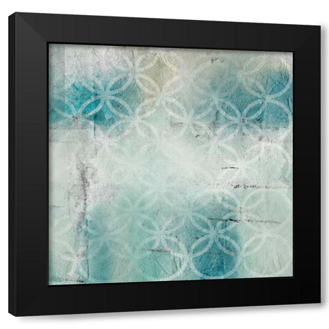 Teal Geo 2 Black Modern Wood Framed Art Print with Double Matting by Allen, Kimberly