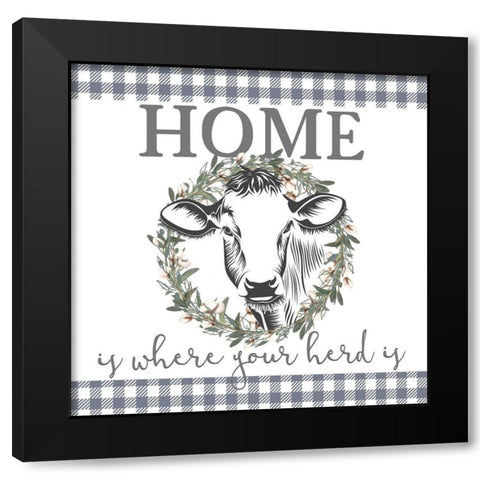 Homebody 3 Black Modern Wood Framed Art Print by Kimberly, Allen
