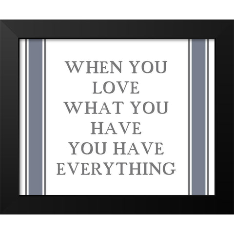 Homebody 4 Black Modern Wood Framed Art Print by Kimberly, Allen
