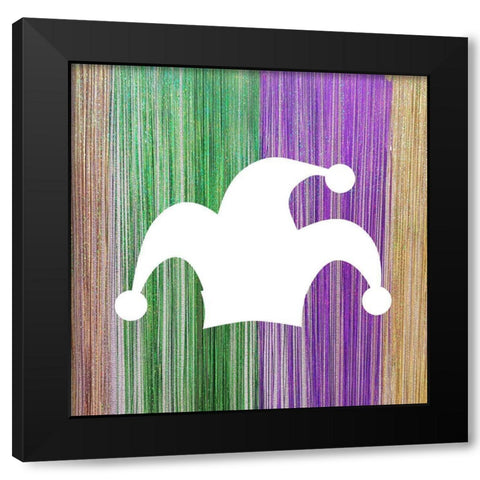 Mardi Gras 3 Black Modern Wood Framed Art Print by Kimberly, Allen