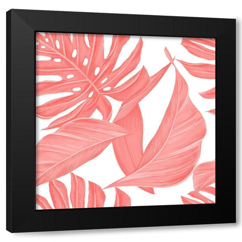 Tropic Coral 2 Black Modern Wood Framed Art Print by Kimberly, Allen