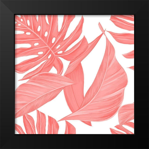 Tropic Coral 2 Black Modern Wood Framed Art Print by Kimberly, Allen
