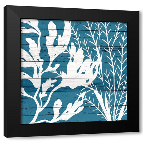 Sea Blues 1 Black Modern Wood Framed Art Print by Kimberly, Allen