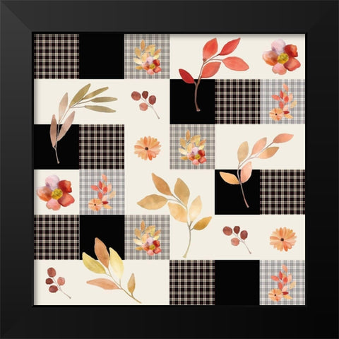 Colors of Fall Black Modern Wood Framed Art Print by Kimberly, Allen