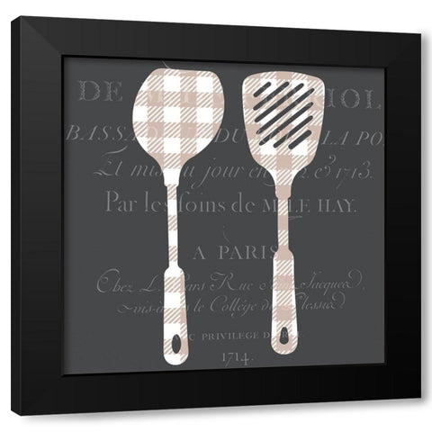 In the Kitchen 1 Black Modern Wood Framed Art Print by Kimberly, Allen